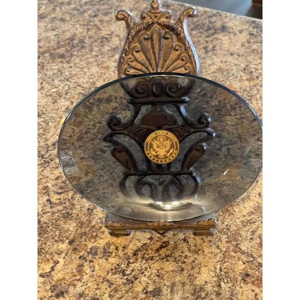 Senate Trinket Oval Political US Senate Glass Dish Office Desk Decor
